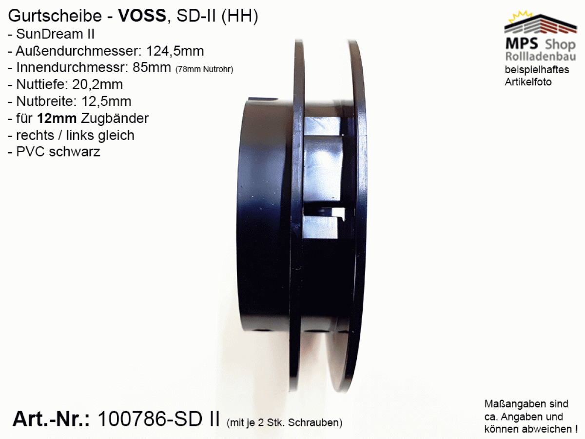 100786-SD II, Gurtscheibe VOSS, SunDream II