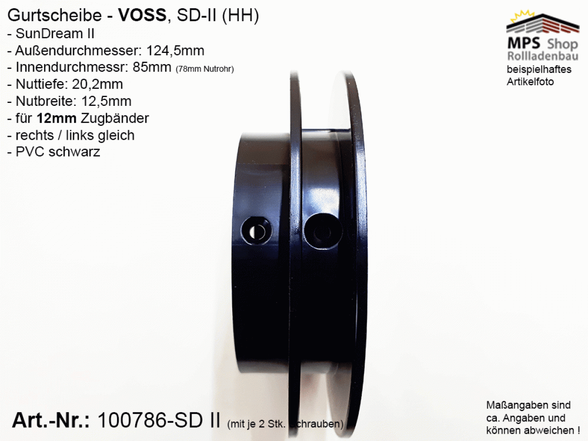 100786-SD II, Gurtscheibe VOSS, SunDream II
