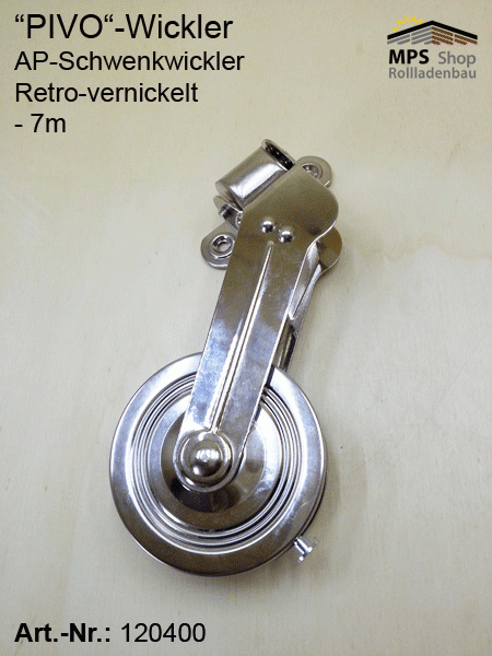 PIVO AP-Schwenkwickler, Retro, vernickelt - 7m