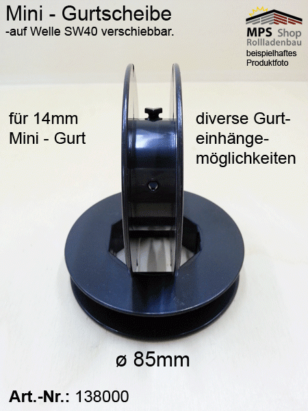 MINI-Gurtscheiben verschiebbar, SW40 Aufsteckgurtscheibe