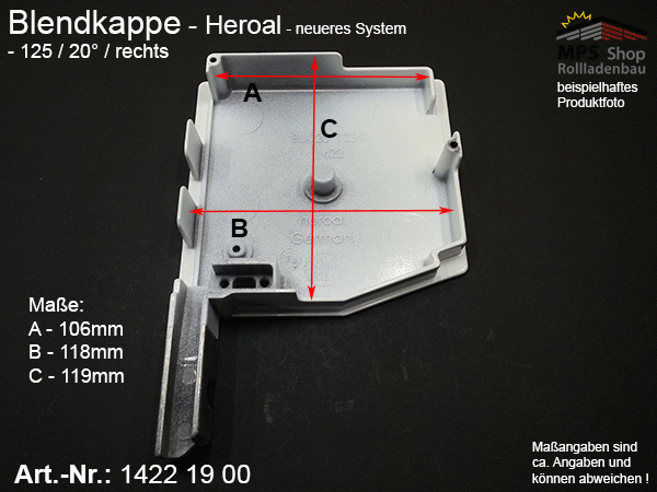 14221900-BLK_20° paarig Blendkappen Heroal