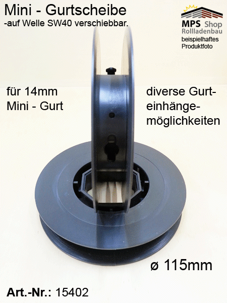 MINI-Gurtscheiben verschiebbar, SW40 Aufsteckgurtscheibe