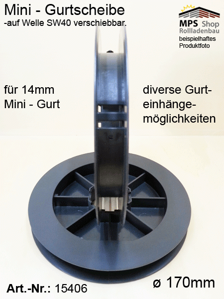 MINI-Gurtscheiben verschiebbar, SW40 Aufsteckgurtscheibe