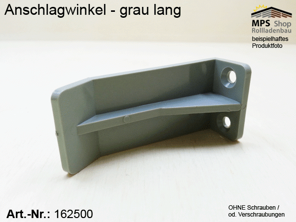 Anschlagwinkel - PVC, grau, lang