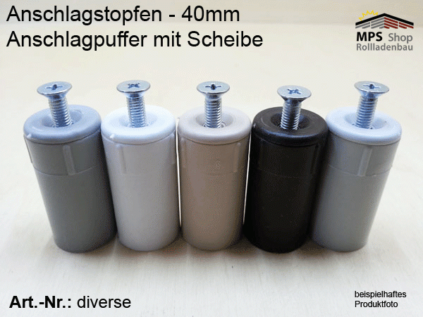 Anschlagpuffer mit Scheibe 40mm, Anschlagstopfen