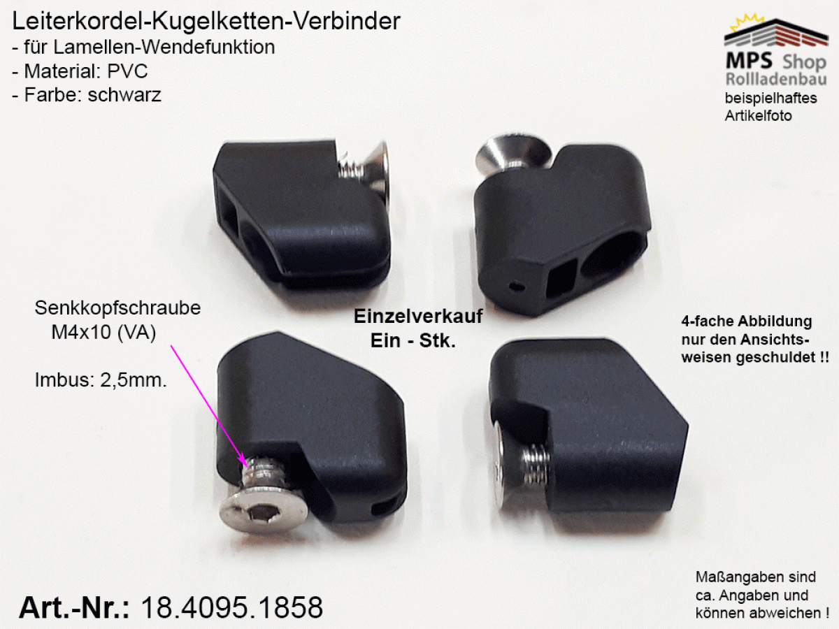 18.4095.1858, Leiterkordel-Verbinder, alte Ausführung SK4x10-VA