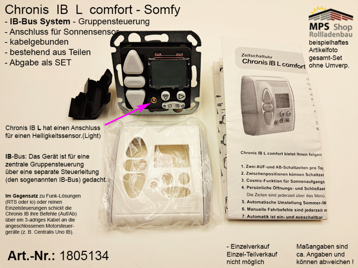1805134-Chronis IB L comfort - Einzel.- u. Gruppensteuerung (Somfy)