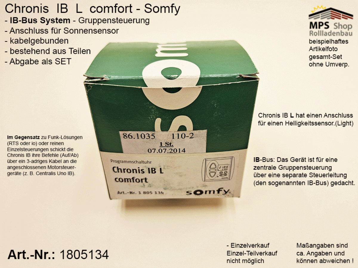 1805134-Chronis IB L comfort - Einzel.- u. Gruppensteuerung (Somfy)