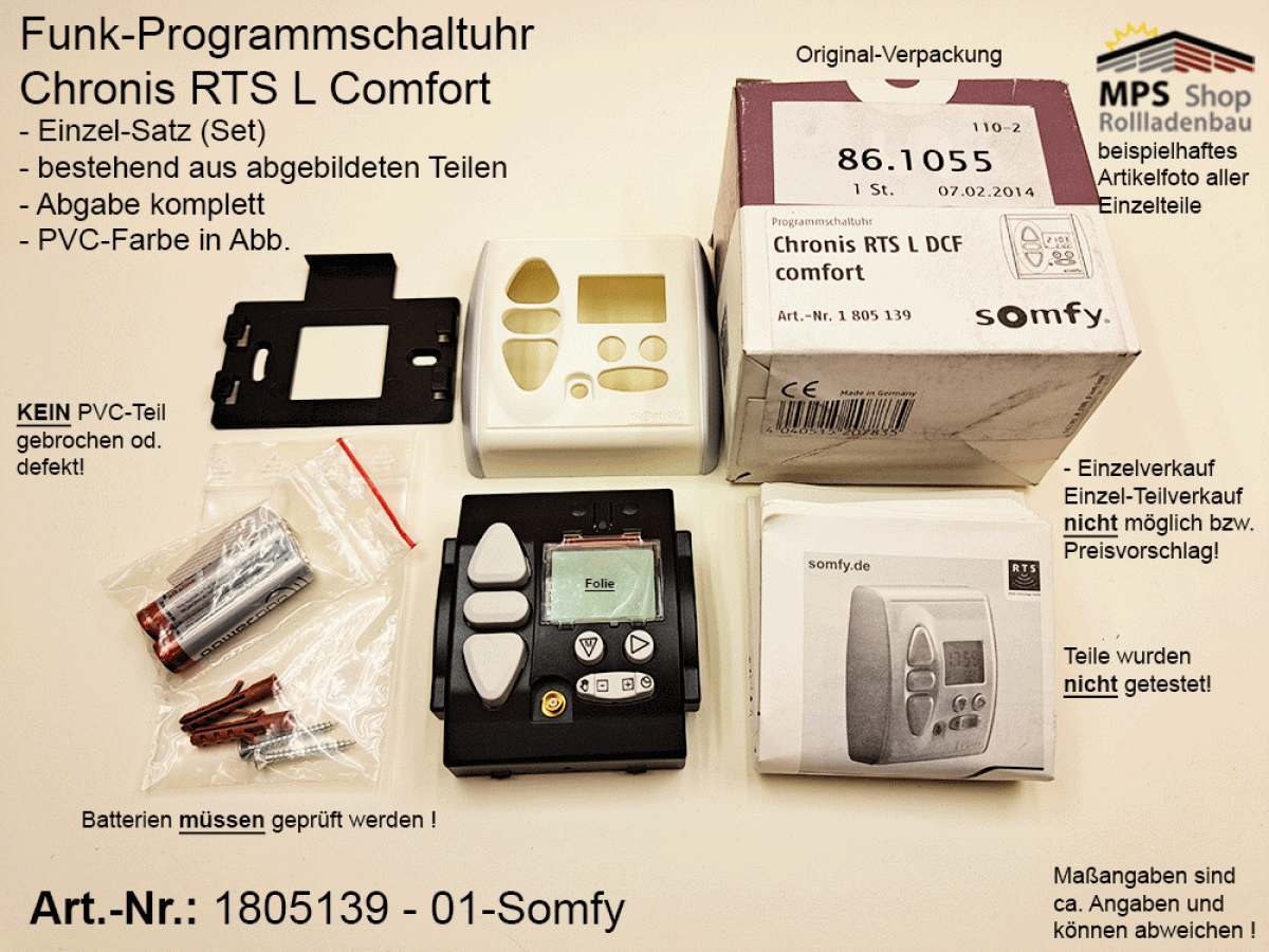 1805139 - 01-Somfy Steuerung Chronis RTS L DCF comfort - Programmschaltuhr