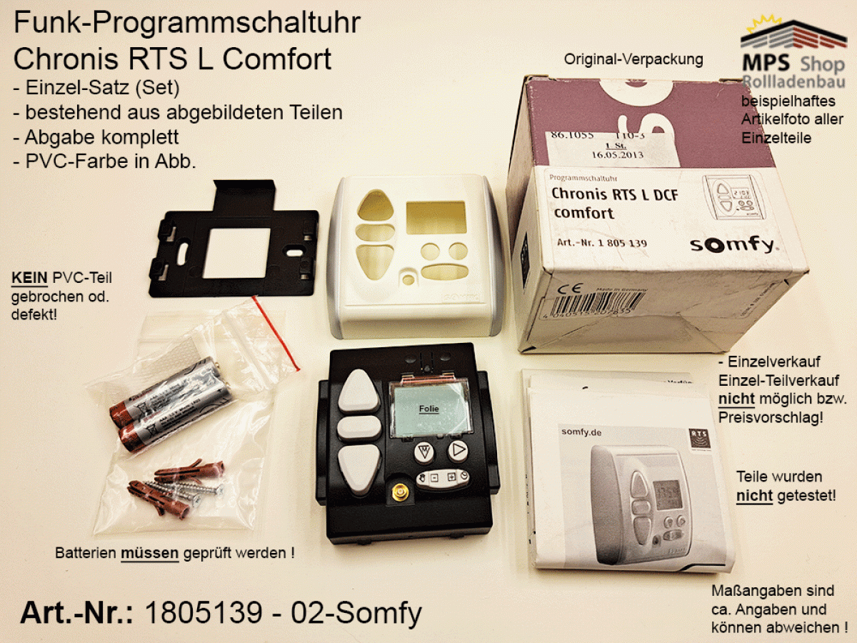 1805139 - 02-Somfy Steuerung Chronis RTS L DCF comfort - Programmschaltuhr