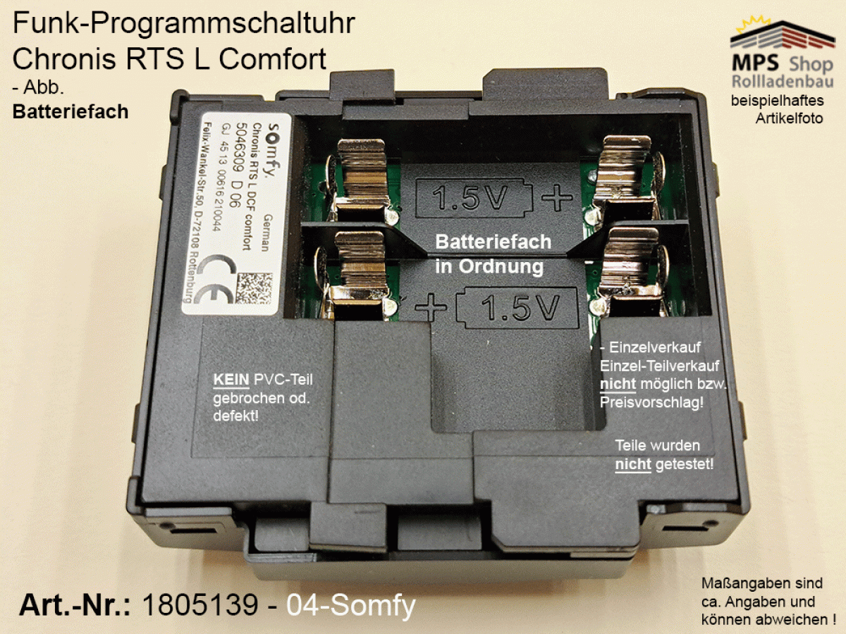 1805139 - 04-Somfy Steuerung Chronis RTS L DCF comfort - Programmschaltuhr