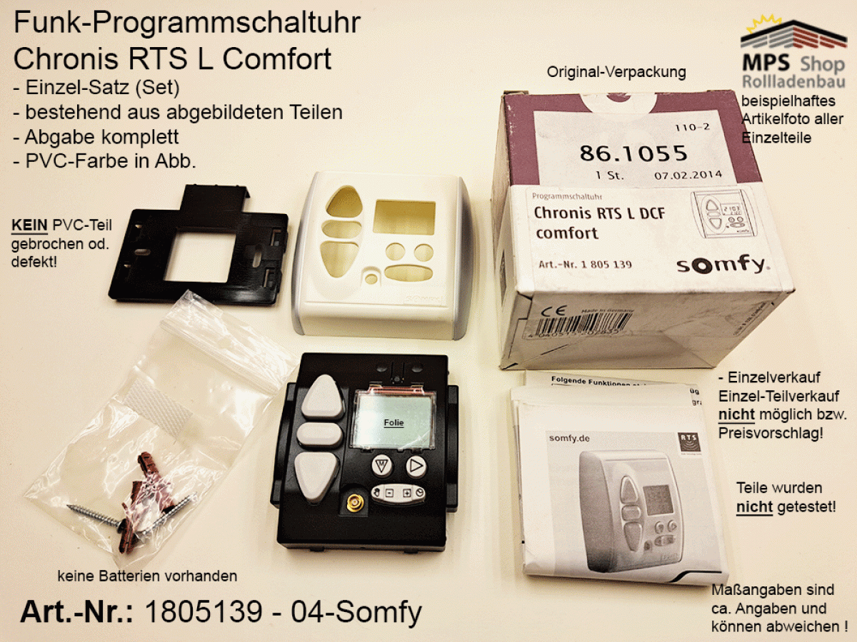 1805139 - 04-Somfy Steuerung Chronis RTS L DCF comfort - Programmschaltuhr