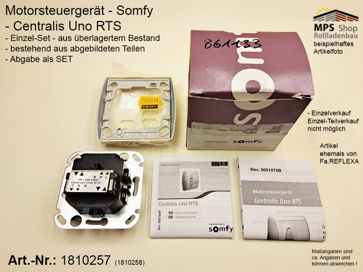 1810257-1810258-01-Somfy - Centralis Uno RTS - Motorsteuergerät