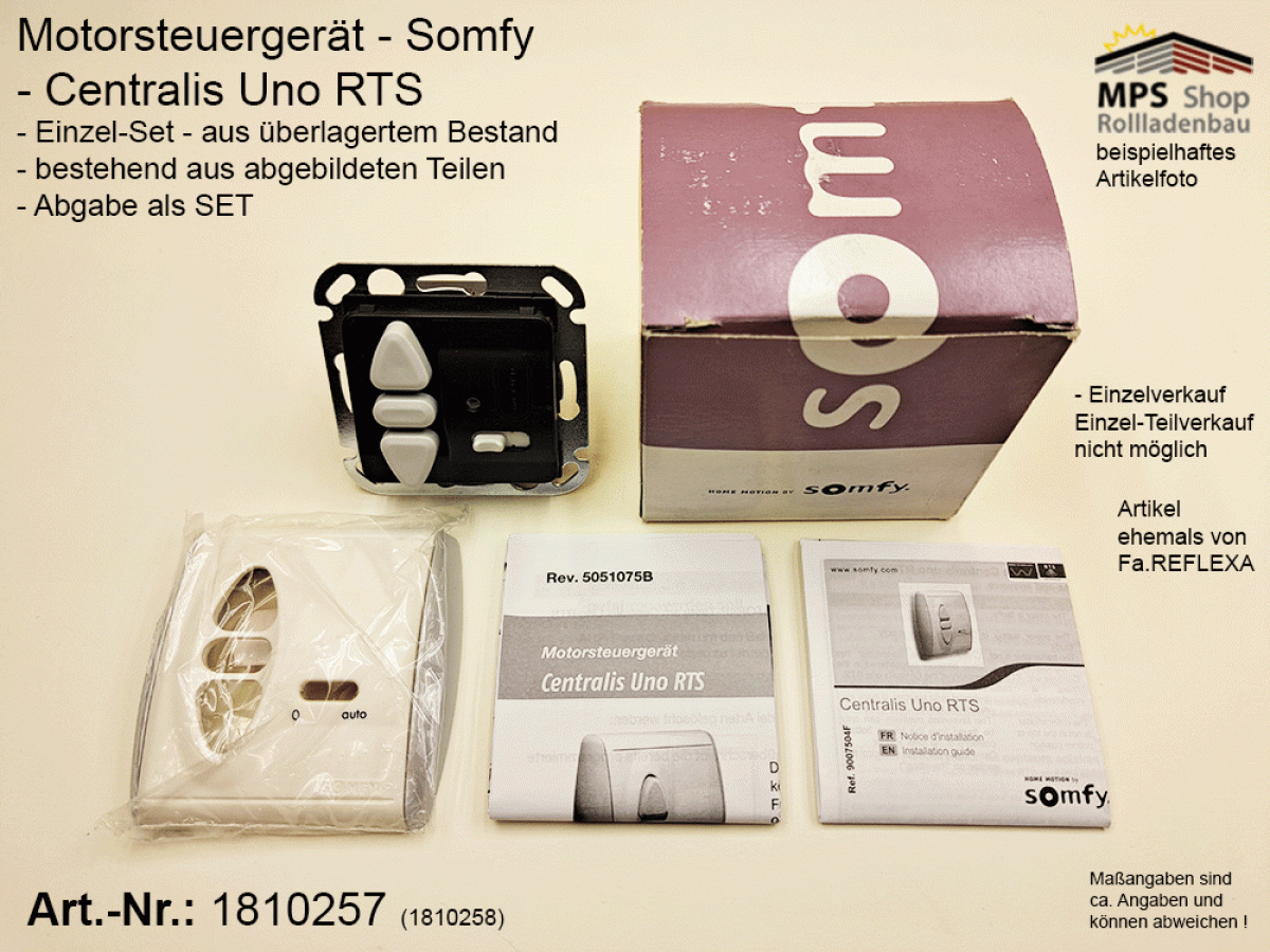 1810257-1810258-02-Somfy - Centralis Uno RTS - Motorsteuergerät