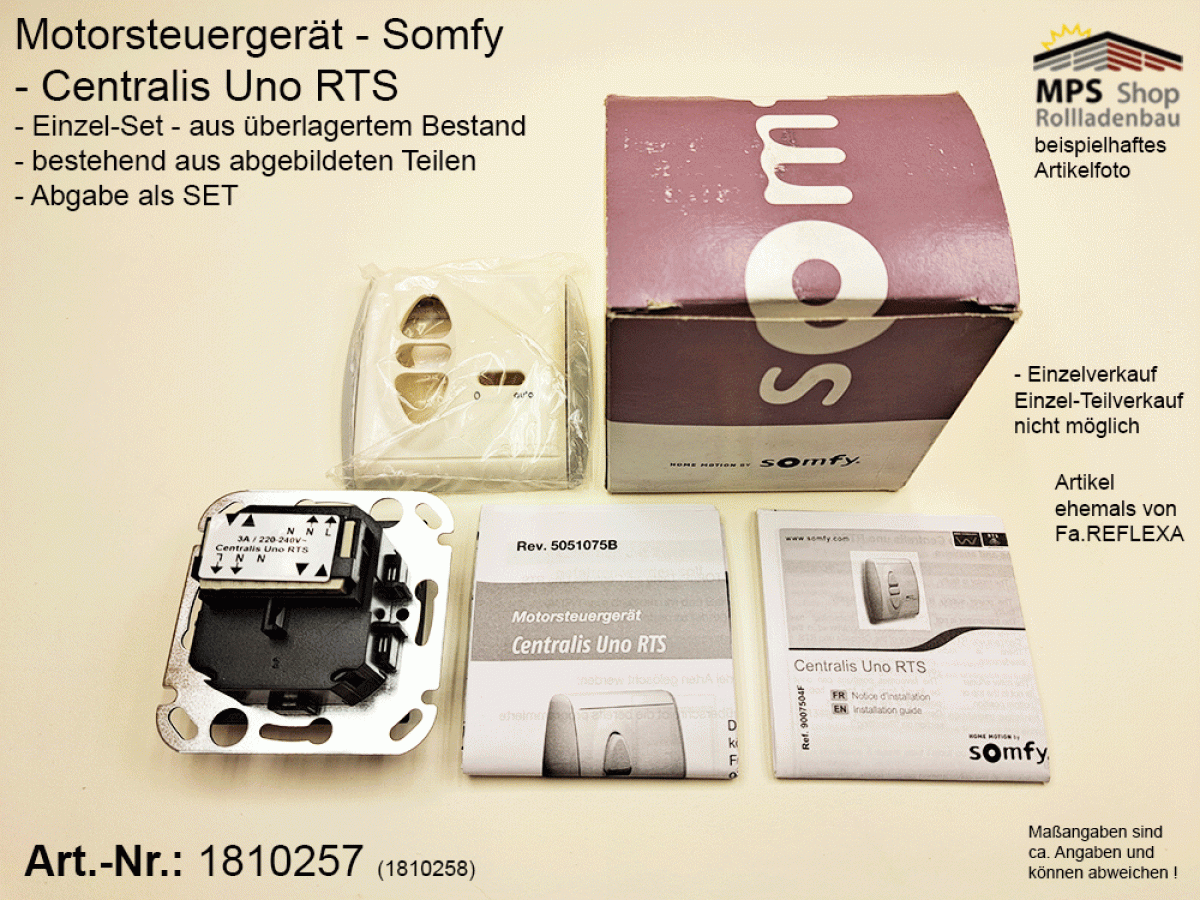 1810257-1810258-02-Somfy - Centralis Uno RTS - Motorsteuergerät