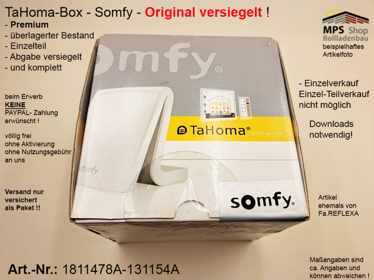 1811478A-131154A - TaHoma-Premium-Box - Somfy - ORIGINAL VERSIEGELT
