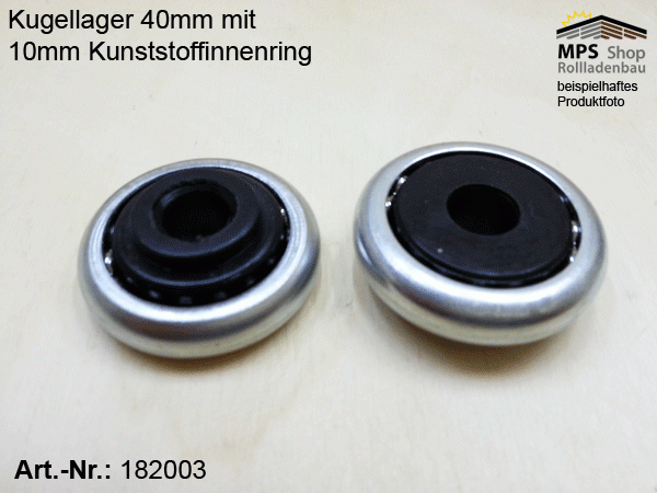 Kugellager 40mm mit 10mm Kunststoffinnenring