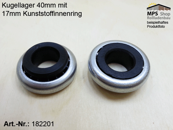 Kugellager 40mm mit 17mm Kunststoffinnenring