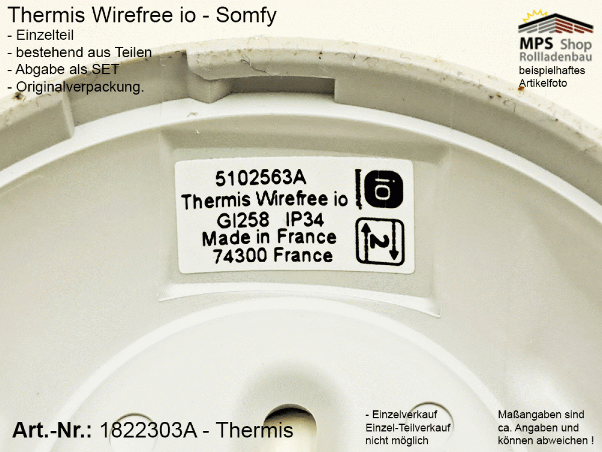 1822303A-Thermis Wirefree io - Temperatursensor kompatibel mit TaHoma (Somfy)
