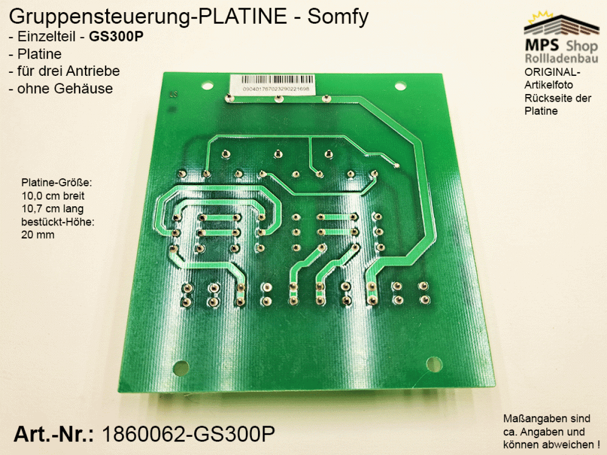 1860062-GS300P - Platine für 3 Antriebe auch mit Zentralsteuerung - Somfy