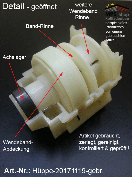 Bandspule Raffstore Hüppe, Band 6mm - gebr.