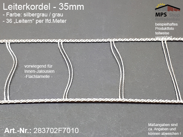 283702F7010 Leiterkordel 35er silbergrau - METERWARE