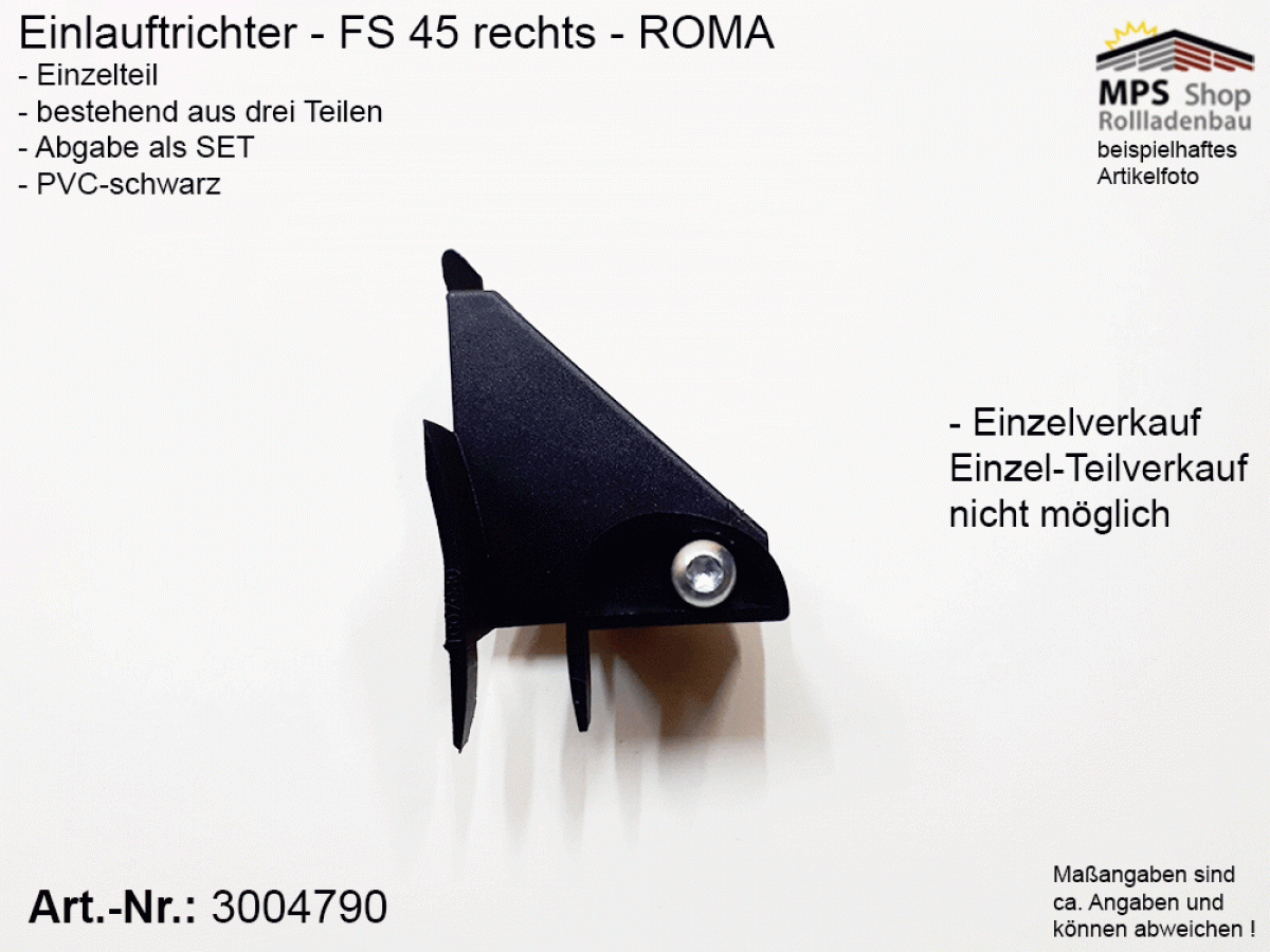 3004790 Roma Einlauftrichter P-ELT-FS-45-re-kpl.