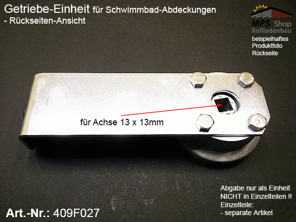 409F027-Set 3:1 Getriebe für Schwimmbad-Abdeckungen Pool-Abdeckungen