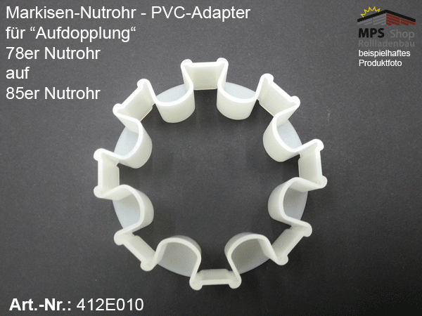 Tuchwellen-Adapter - Nutrohr 78mm auf 85mm