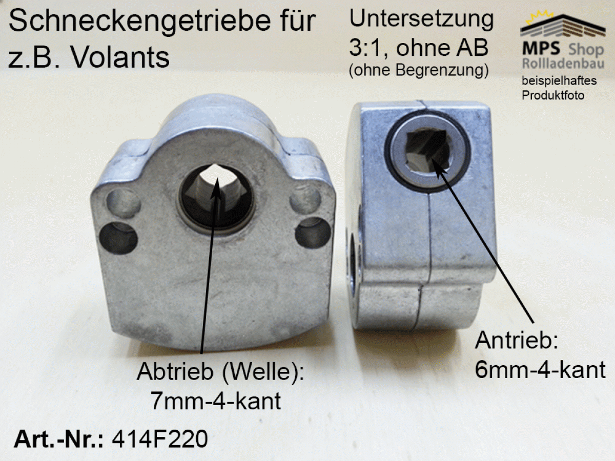 414F2.., Markisen, Volants, Schneckengetriebe 3:1 - z.B. für Volants