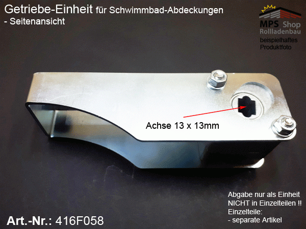 416F058-Set 7:1 Getriebe für Schwimmbad-Abdeckungen Pool-Abdeckungen