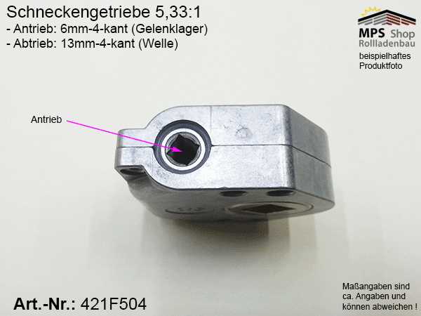 421F504, Schneckengetriebe, Untersetzung 5,33:1