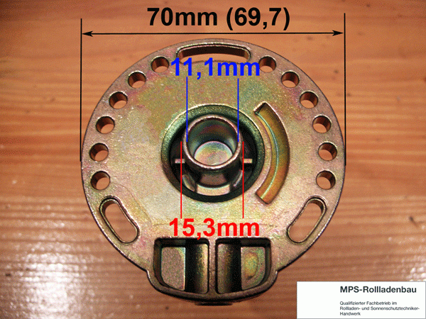 444F617-U-2:1, Kegelradgetriebe, Kurbelgetriebe WERU-KBW, UMSCHALTBAR, kl.Fuß, mit Flansch