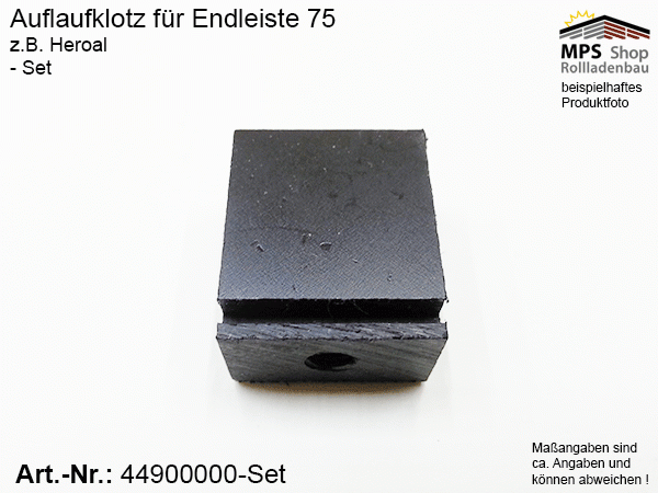 4490 0000-Set, Auflaufklotz für Endleiste 75