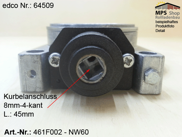 461F002 (edco 64509), wellenumschließendes Kegelradgetriebe mit AB, NW60, 5:1