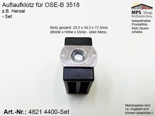 48214400-Set, Auflaufklotz für OSE-B 3518