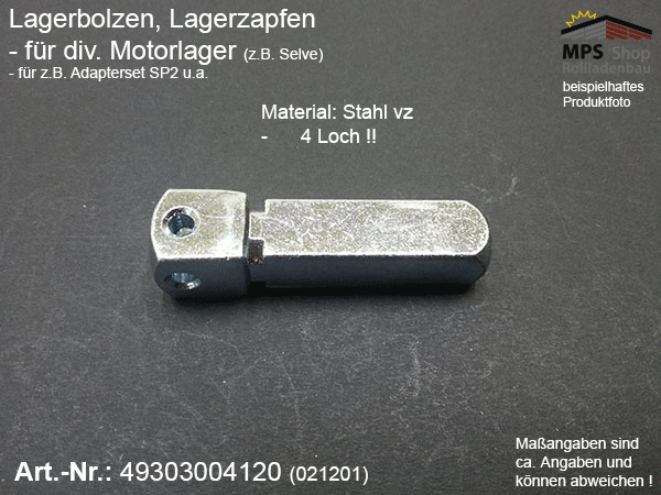 49303004120 (021201) Lagerzapfen, Lagerbolzen für Motorkopf / Lager