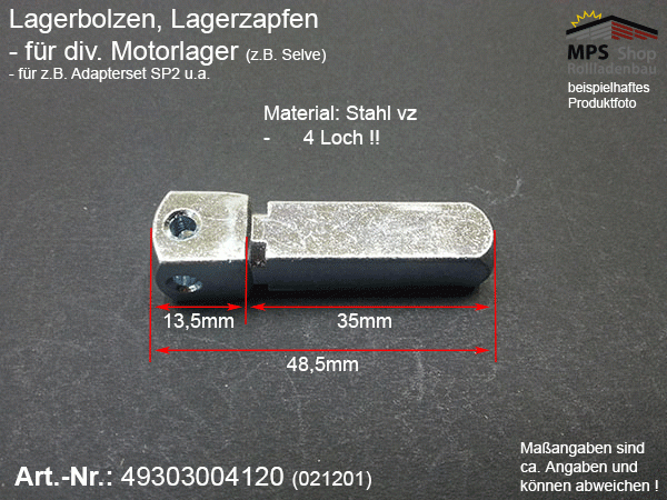 49303004120 (021201) Lagerzapfen, Lagerbolzen für Motorkopf / Lager