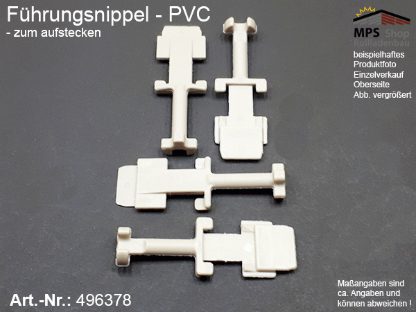 496378 Führungsnippel PVC grau, lang