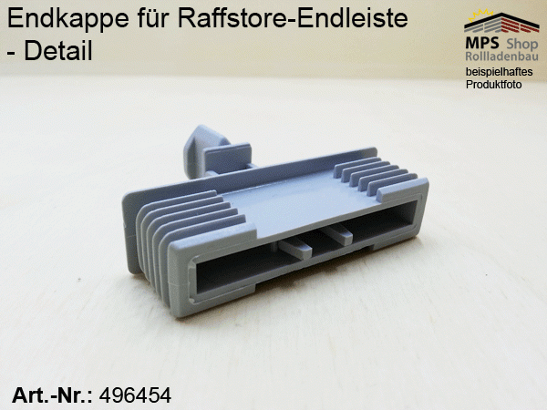 Endkappe 70mm, PVC grau, schwarz