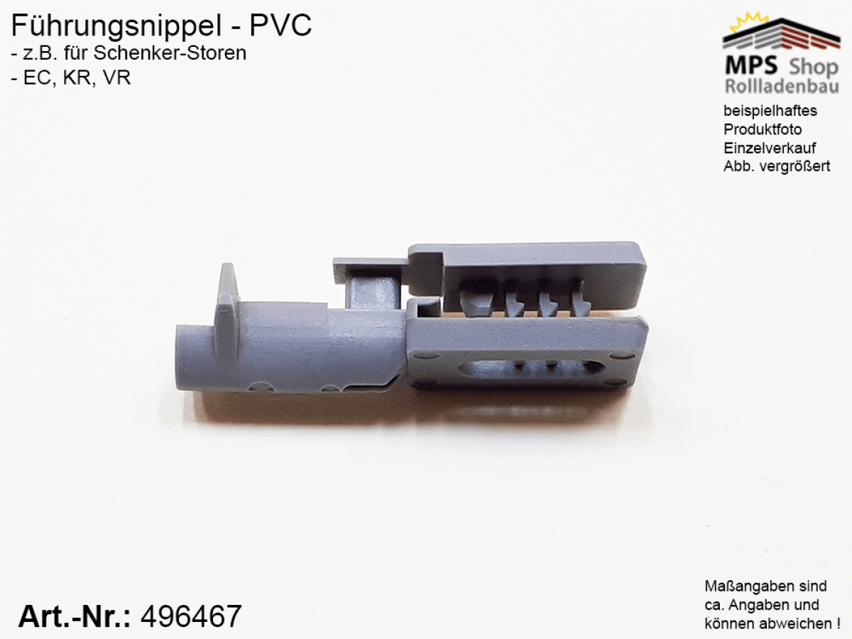 496467 Führungsnippel PVC grau - Schenker Storen EC, KR, VR
