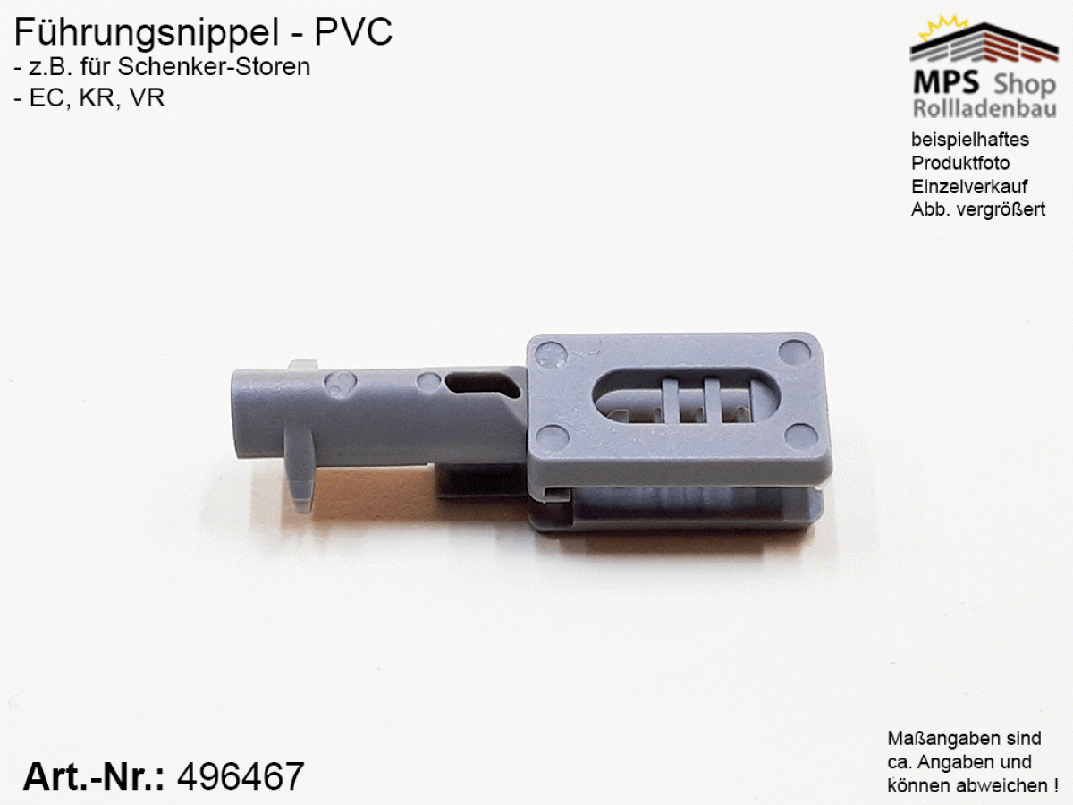 496467 Führungsnippel PVC grau - Schenker Storen EC, KR, VR