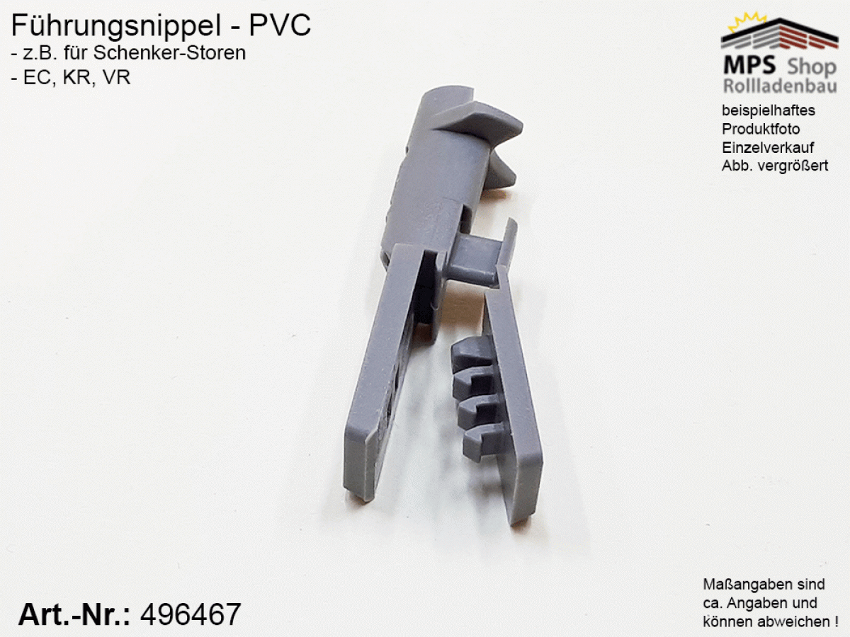 496467 Führungsnippel PVC grau - Schenker Storen EC, KR, VR