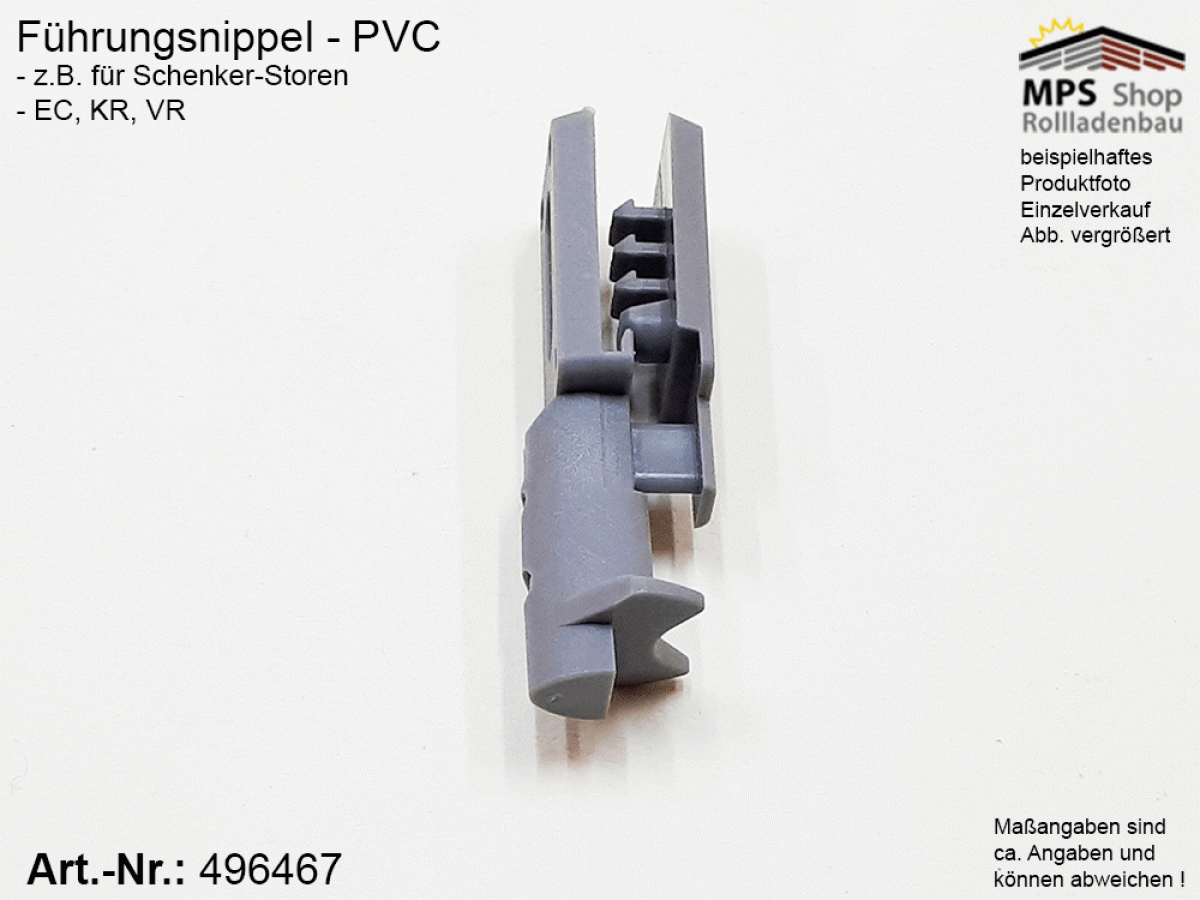 496467 Führungsnippel PVC grau - Schenker Storen EC, KR, VR