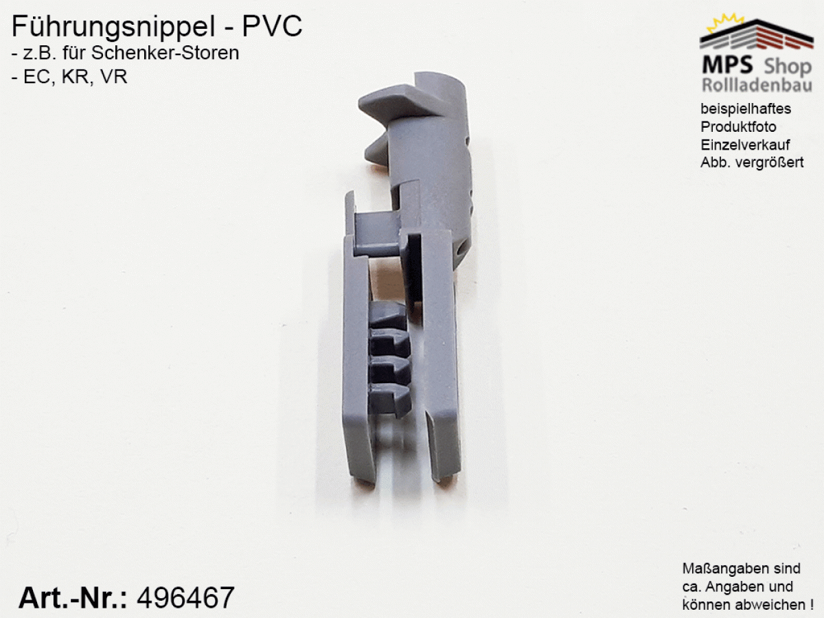 496467 Führungsnippel PVC grau - Schenker Storen EC, KR, VR