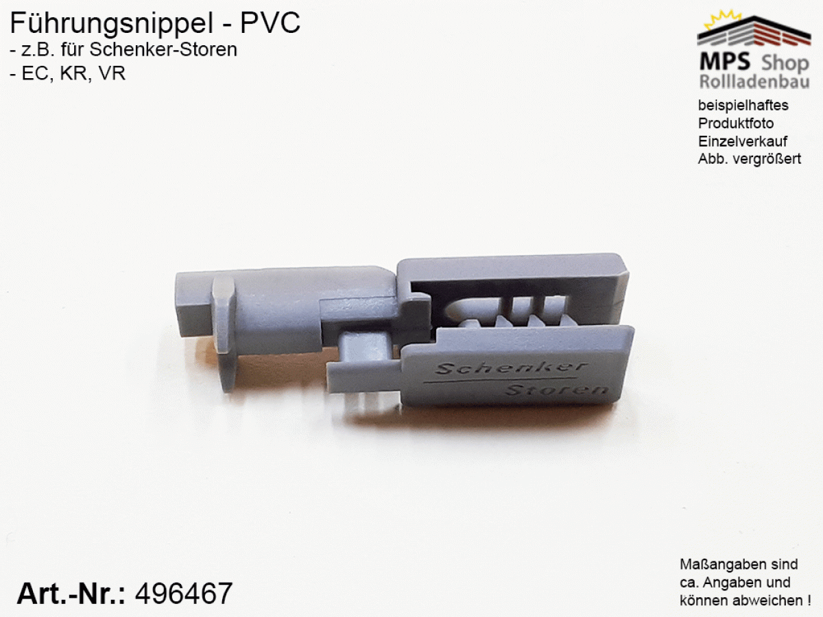 496467 Führungsnippel PVC grau - Schenker Storen EC, KR, VR