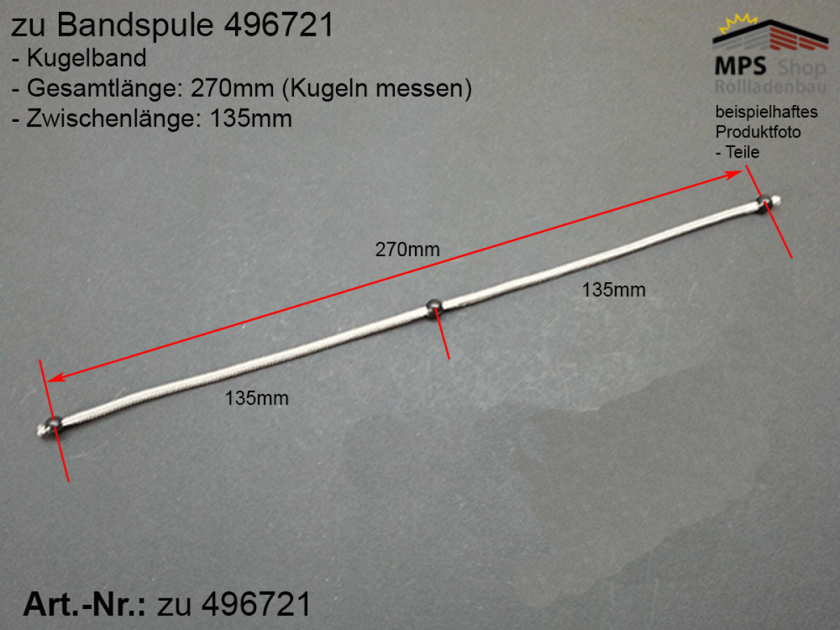 496721- Universal-Bandspule, Band 6+8mm, 7mm-4-kant Achse, für Oberschiene / U-Schiene n.o. bzw. n.u.offen 57x51 + 58x56mm