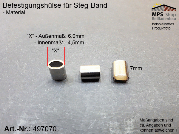 497070 Befestigungshülse für Stegband