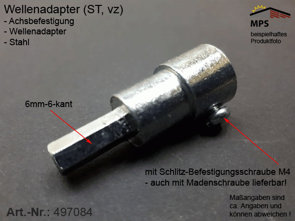 497084 Kupplung außen 6/6kant auf innen 7/4kant