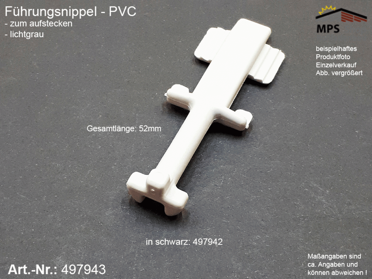 497943 Führungsnippel PVC grau 52mm